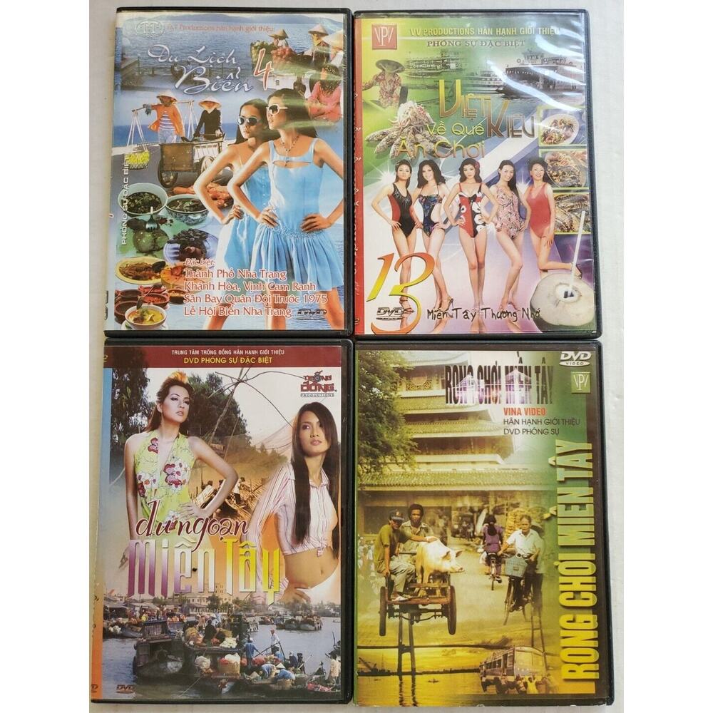 Vietnamese - Asian Travel/Culture/Entertainment DVD 4 PACK Lot 14 Good...
